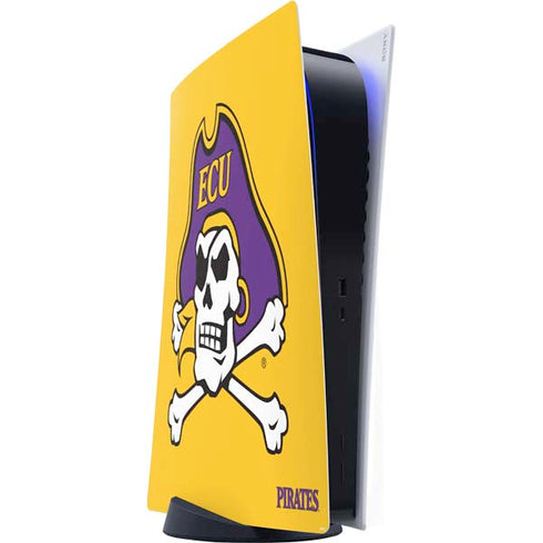 East Carolina University ECU Pirates Logo Yellow PS5 Digital Edition Console Skin